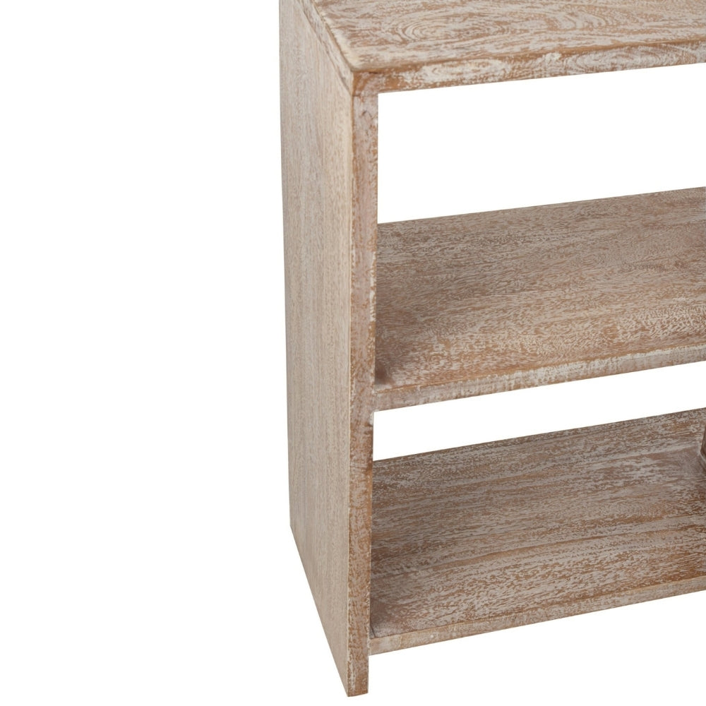 Libreria in legno di mango bianco sporco J-Line