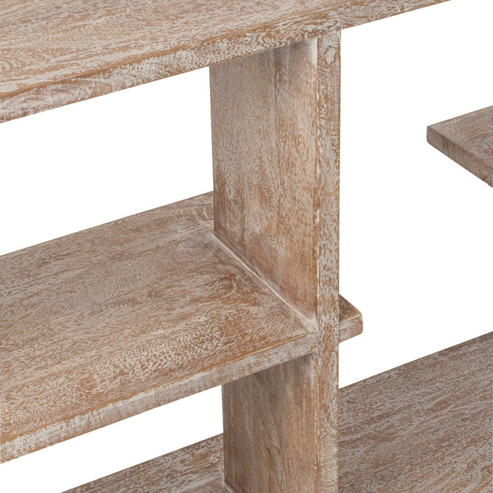 Libreria in legno di mango bianco sporco J-Line