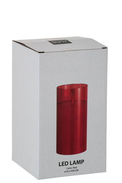 Lampada a LED Vetro Scintillante Rosso Medio