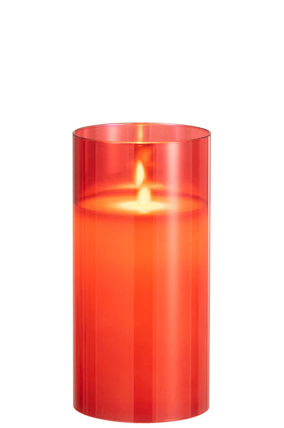 Lampada a LED Vetro Scintillante Rosso Medio