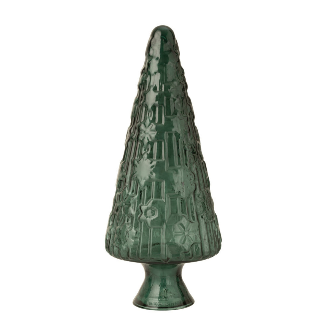 Ornamento per albero di Natale in vetro verde grande J-Line