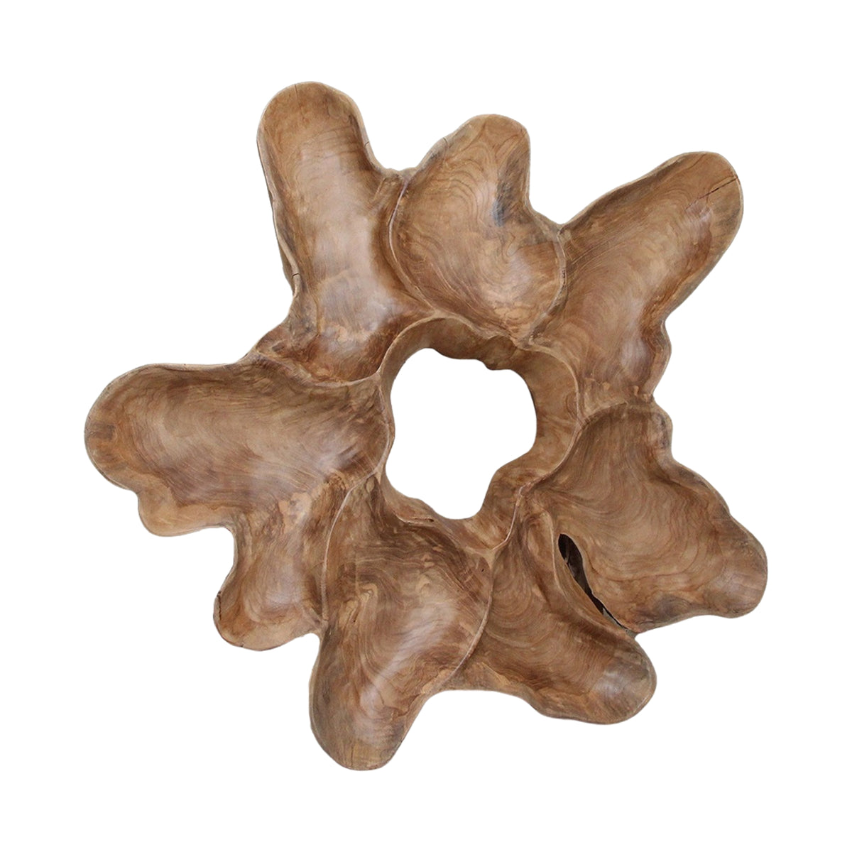 Decorazione da parete in teak Peony XL Raw Materials