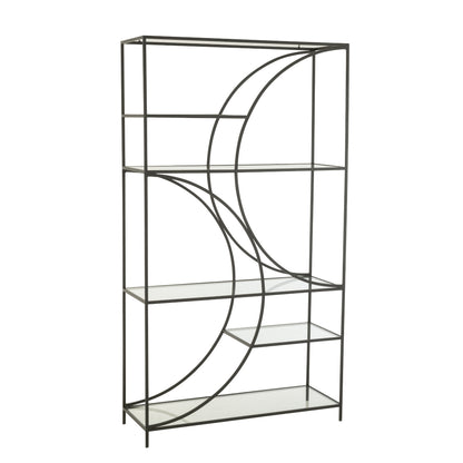 Scaffale Nyr in ferro nero a linea J