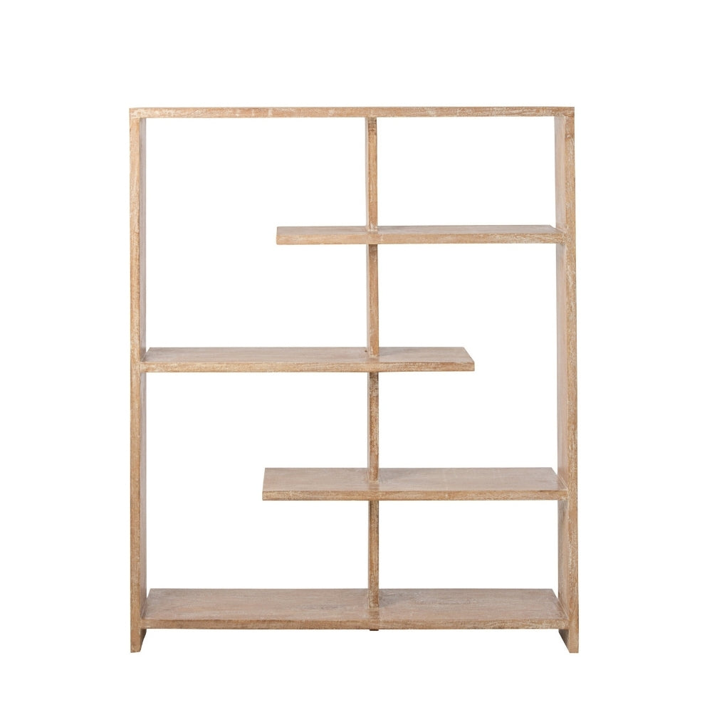 Libreria in legno di mango bianco sporco J-Line