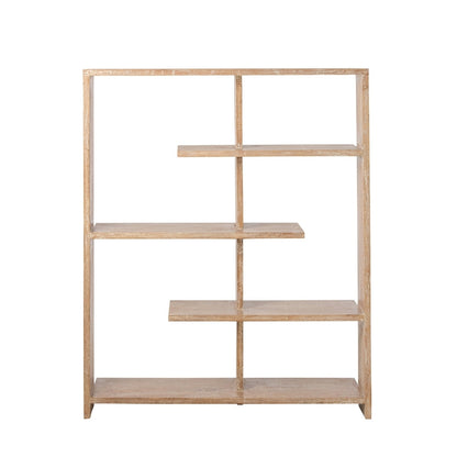 Libreria in legno di mango bianco sporco J-Line