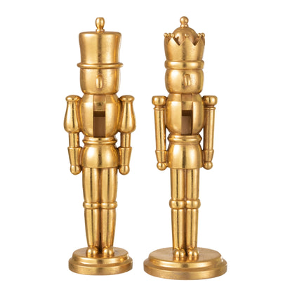Schiaccianoci oro grande 47 cm J-Line set di 2 J-Line