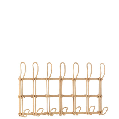 Appendiabiti Ellen 6 Ganci Rattan Naturale J-Line