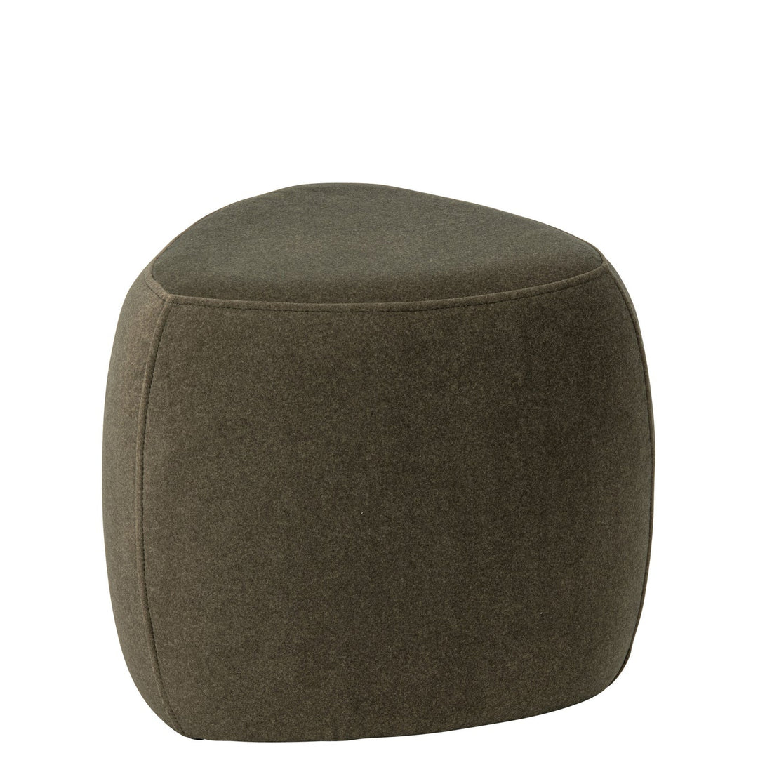 Pouf Triangolare in Compensato/Tessuto Verde Scuro J-Line