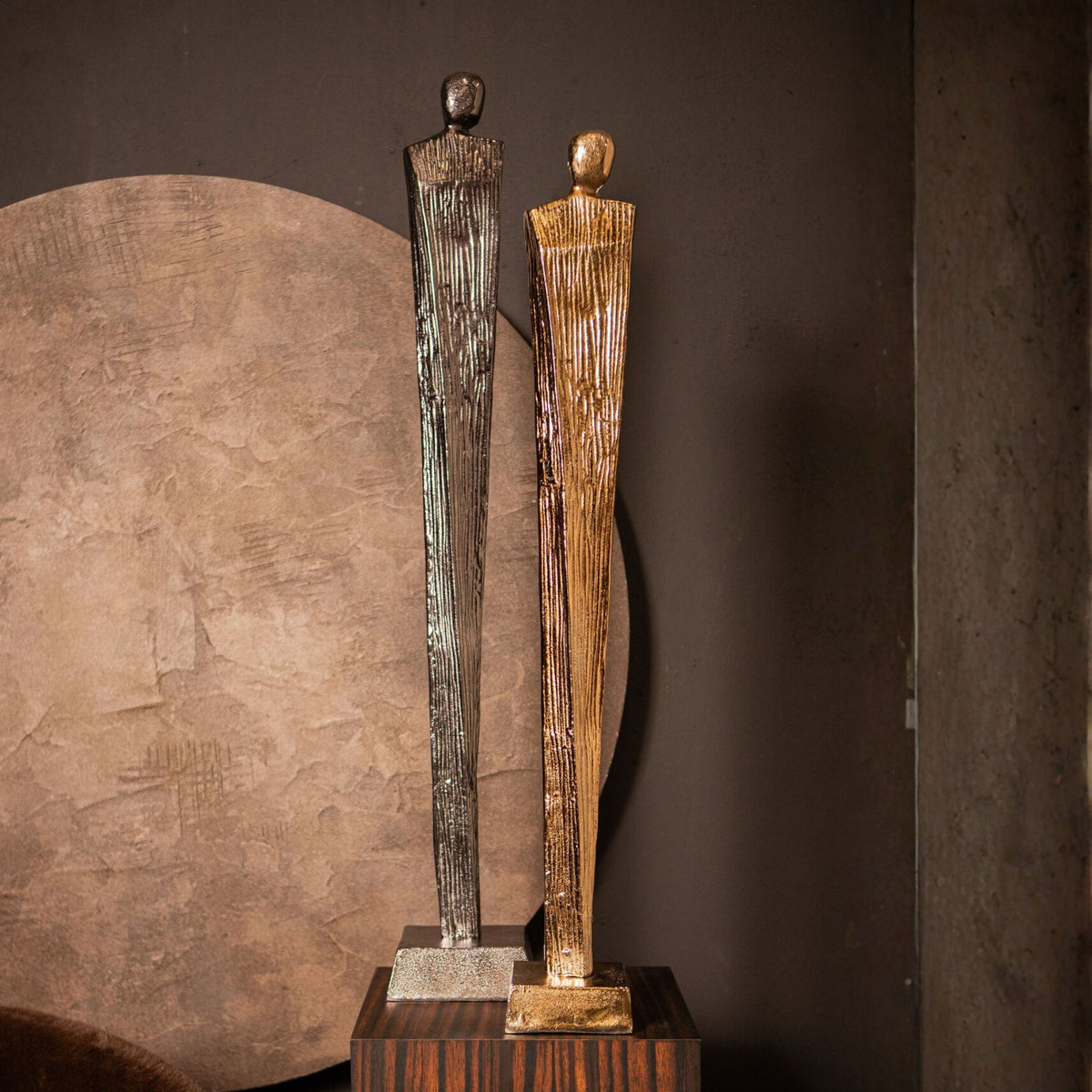 Symon Scultura in alluminio Gunmetal Small PTMD
