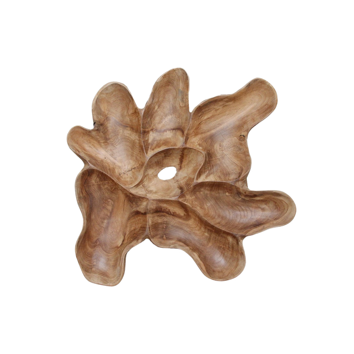 Decorazione da parete in teak Peony Large Raw Materials