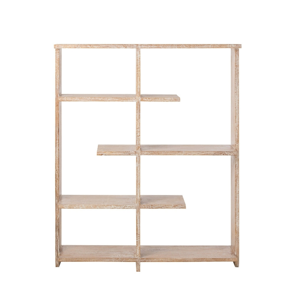 Libreria in legno di mango bianco sporco J-Line