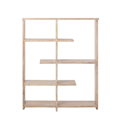 Libreria in legno di mango bianco sporco J-Line