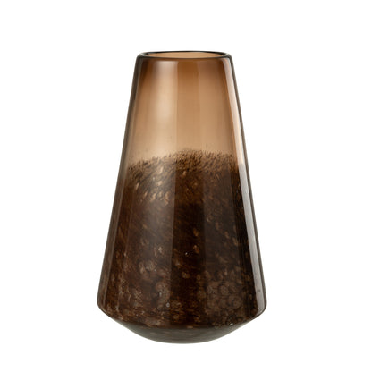 Set di 2 vasi in vetro marrone scuro Cone J-Line