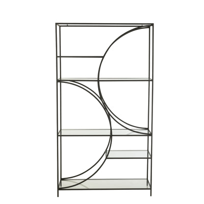 Scaffale Nyr in ferro nero a linea J