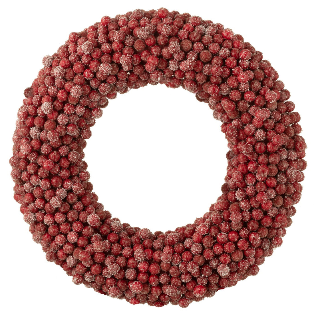 Ghirlanda Rotonda Bacche di Plastica Rosse Large Ø45cm J-Line