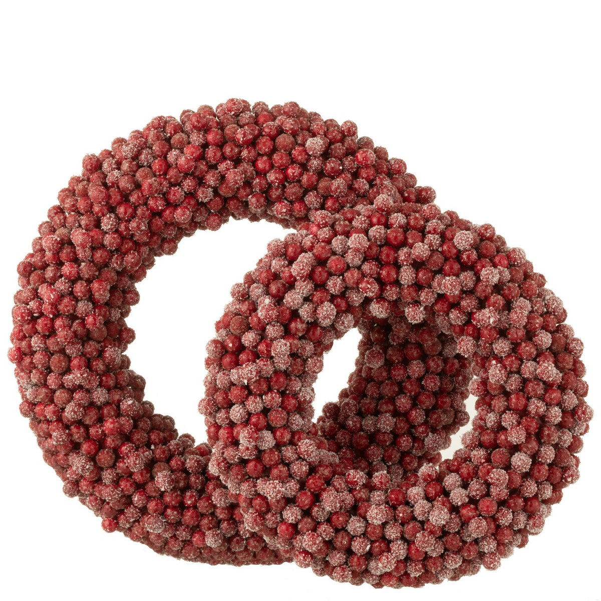 Ghirlanda Rotonda Bacche di Plastica Rosse Large Ø45cm J-Line
