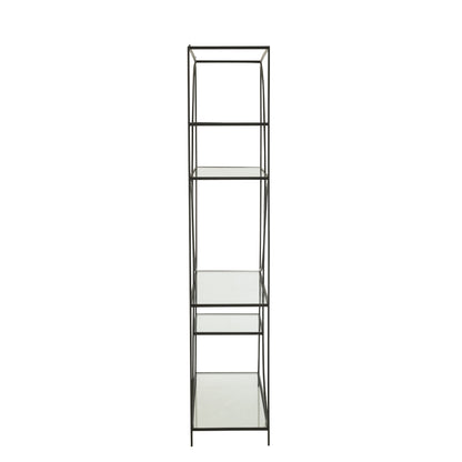 Scaffale Nyr in ferro nero a linea J