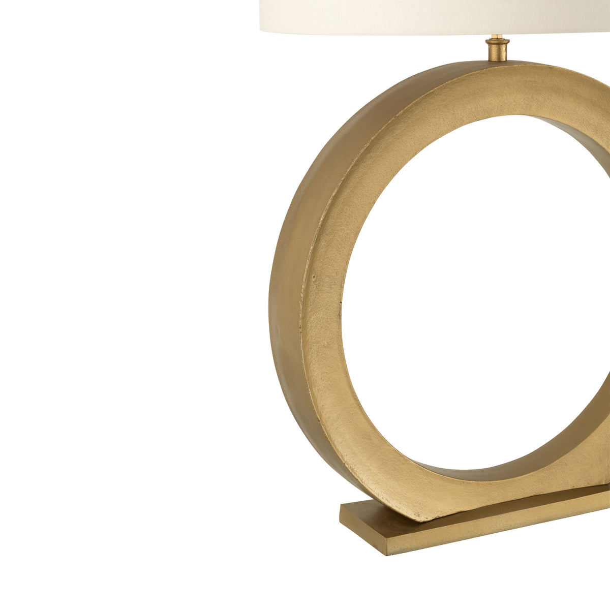 Lampada da tavolo rotonda in alluminio color oro J-Line