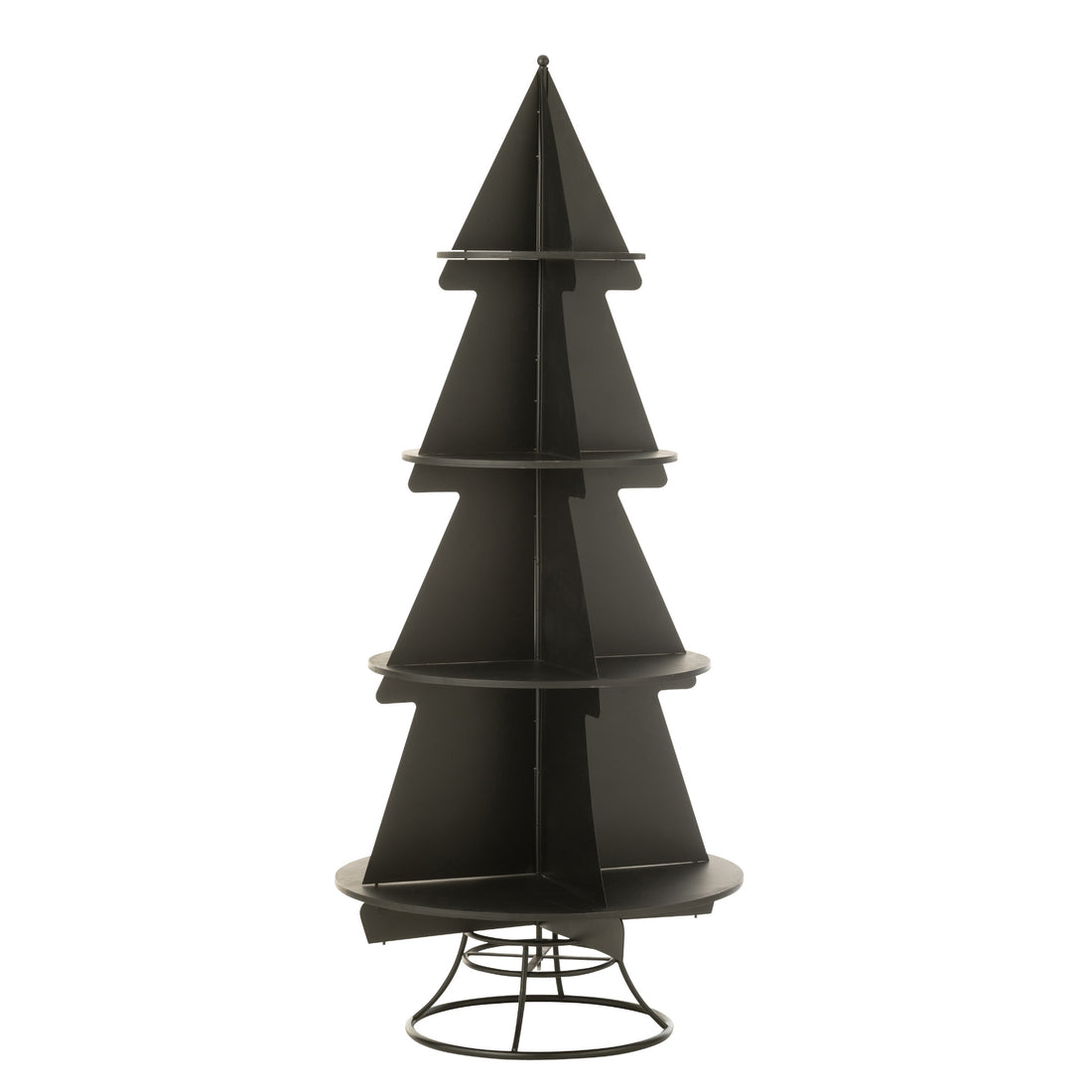 Espositore per albero di Natale in metallo nero Large J-Line