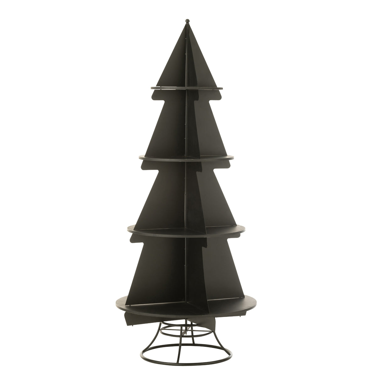 Espositore per albero di Natale in metallo nero Large J-Line
