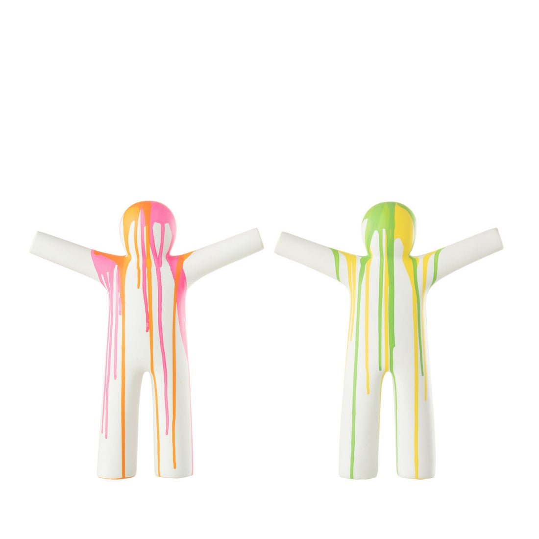 Set da 2 statuine dipinte P’tit Maurice Multicolor Large J-Line