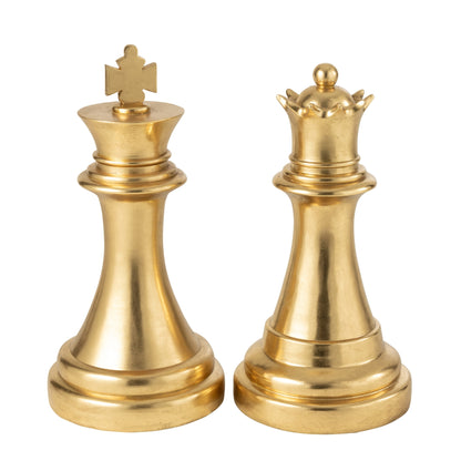 Pezzo da Scacchi Re Polyresin Color Oro J-Line