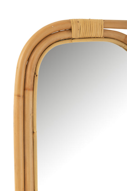 Specchio a scala in rattan naturale J-Line
