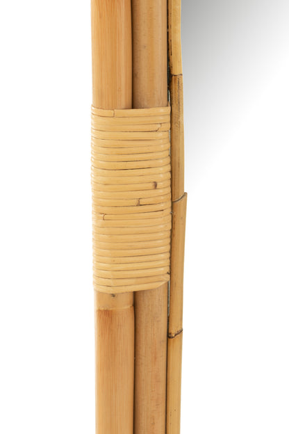 Specchio a scala in rattan naturale J-Line