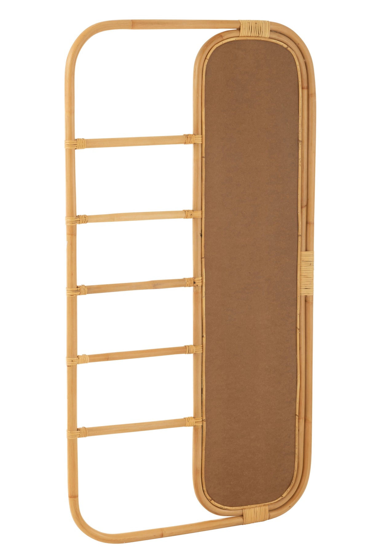 Specchio a scala in rattan naturale J-Line