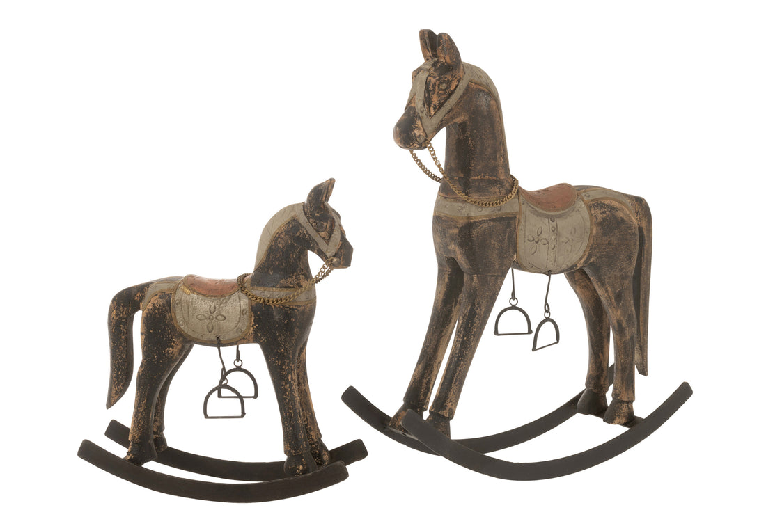 Cavallo a dondolo Topo Legno di mango Mix Large J-Line