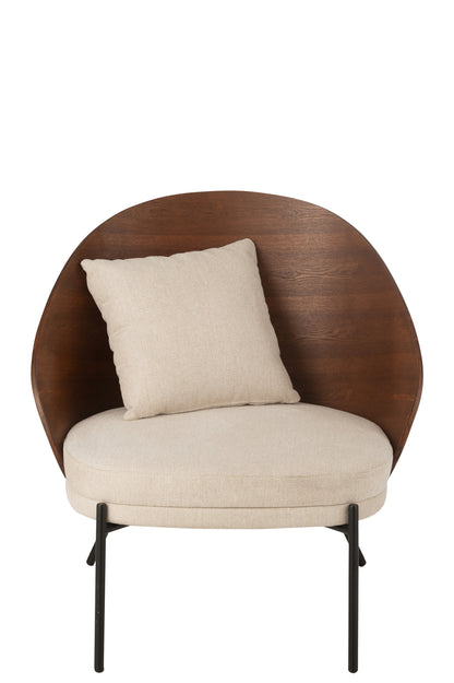 Poltrona relax Lone Multiplex/Metallo Marrone/Beige J-Line