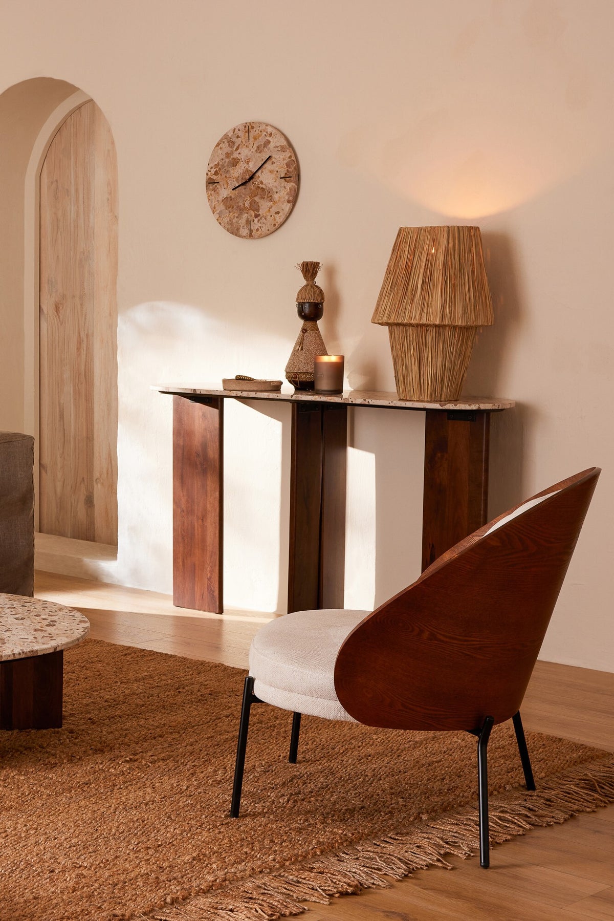 Poltrona relax Lone Multiplex/Metallo Marrone/Beige J-Line