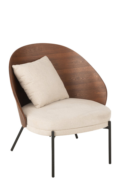 Poltrona relax Lone Multiplex/Metallo Marrone/Beige J-Line