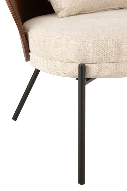 Poltrona relax Lone Multiplex/Metallo Marrone/Beige J-Line