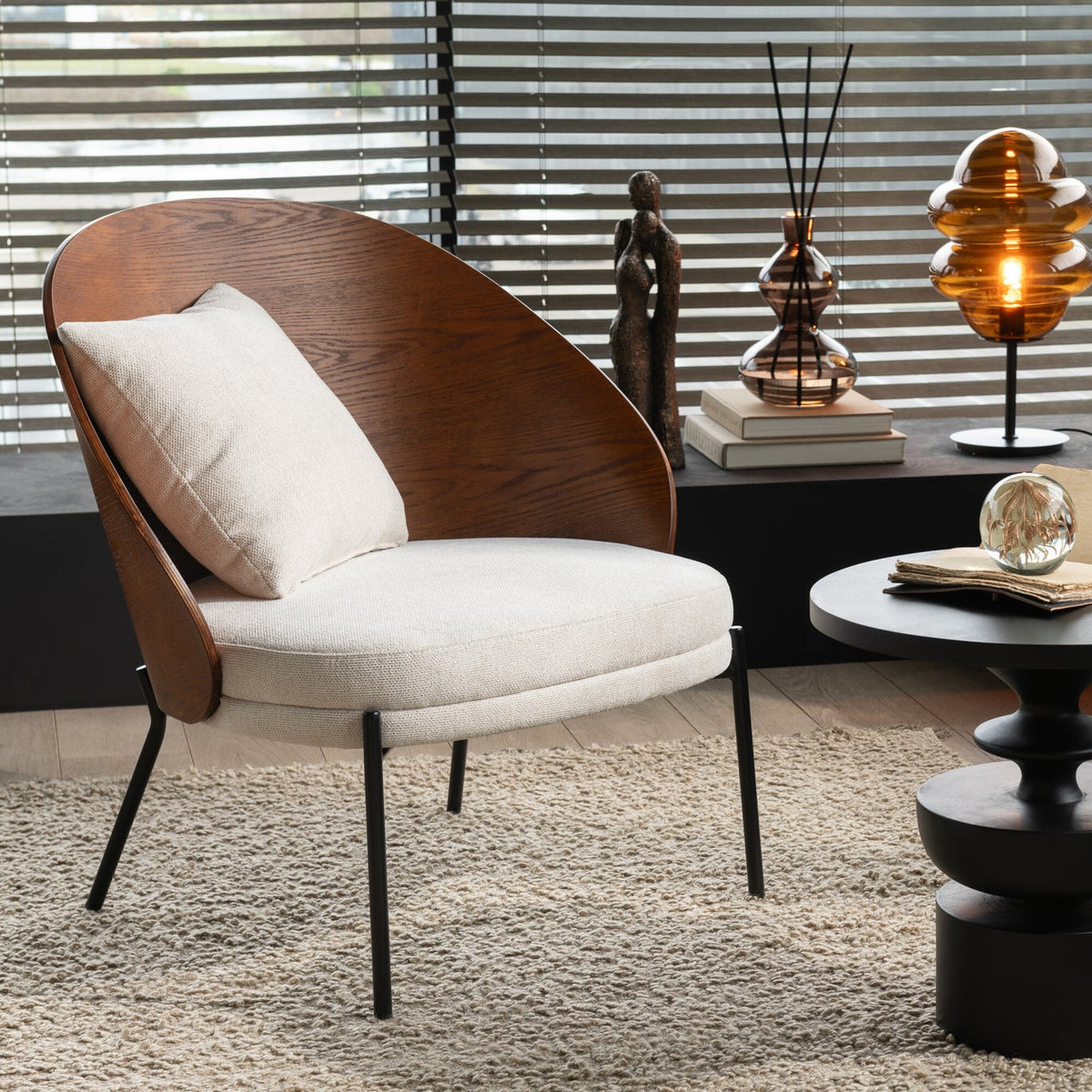 Poltrona relax Lone Multiplex/Metallo Marrone/Beige J-Line