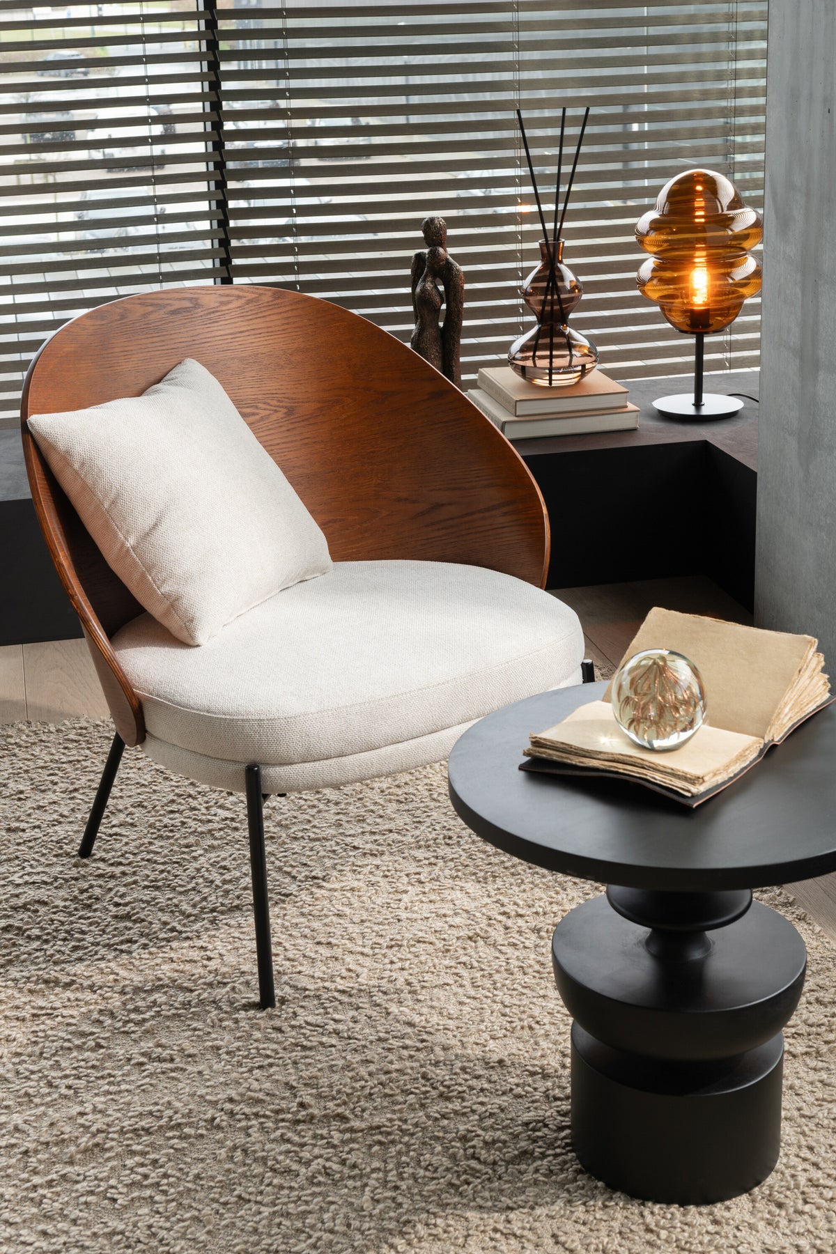 Poltrona relax Lone Multiplex/Metallo Marrone/Beige J-Line