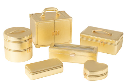 Portagioie con manico in similpelle oro J-Line