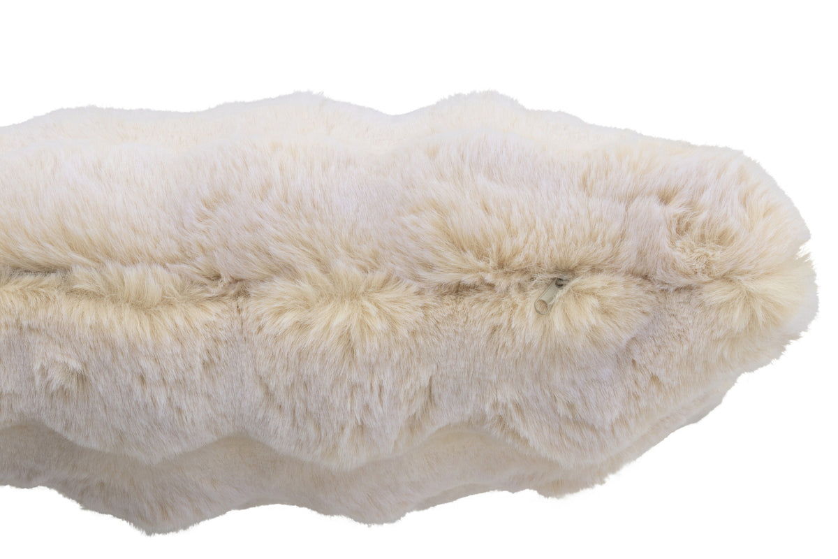 Cuscino Wave in poliestere color crema 45x45 cm J-Line