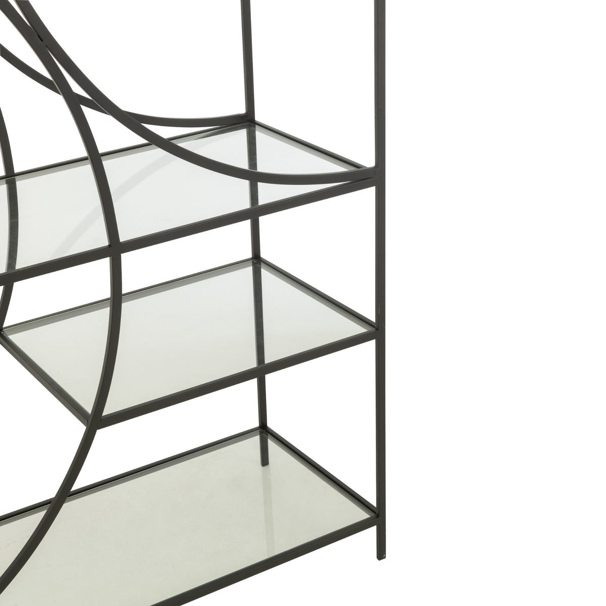Scaffale Nyr in ferro nero a linea J
