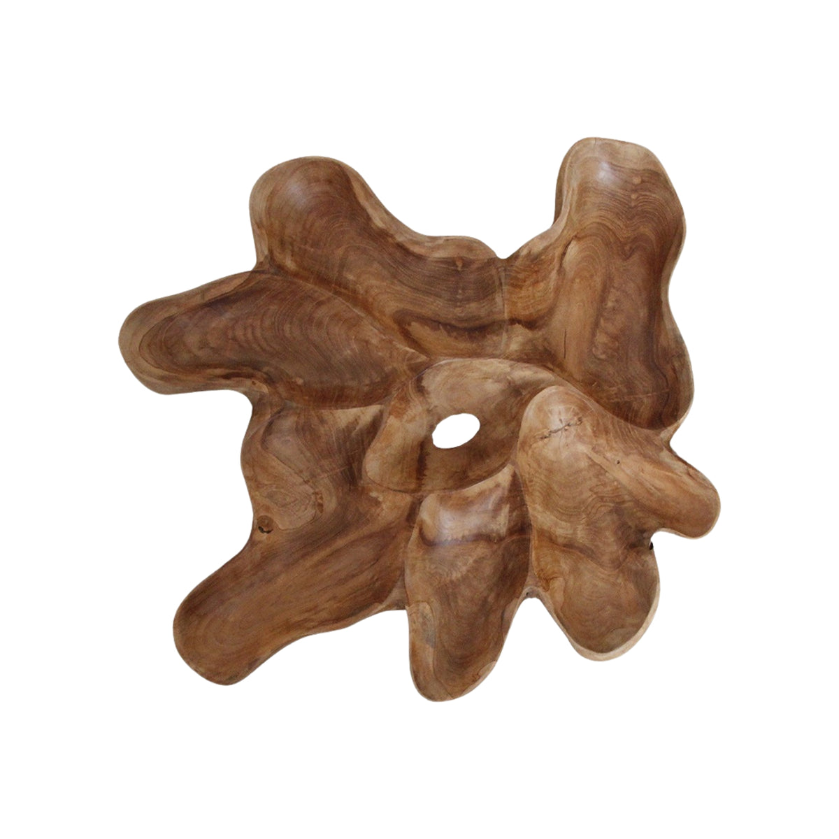 Decorazione da parete in teak Peony Large Raw Materials