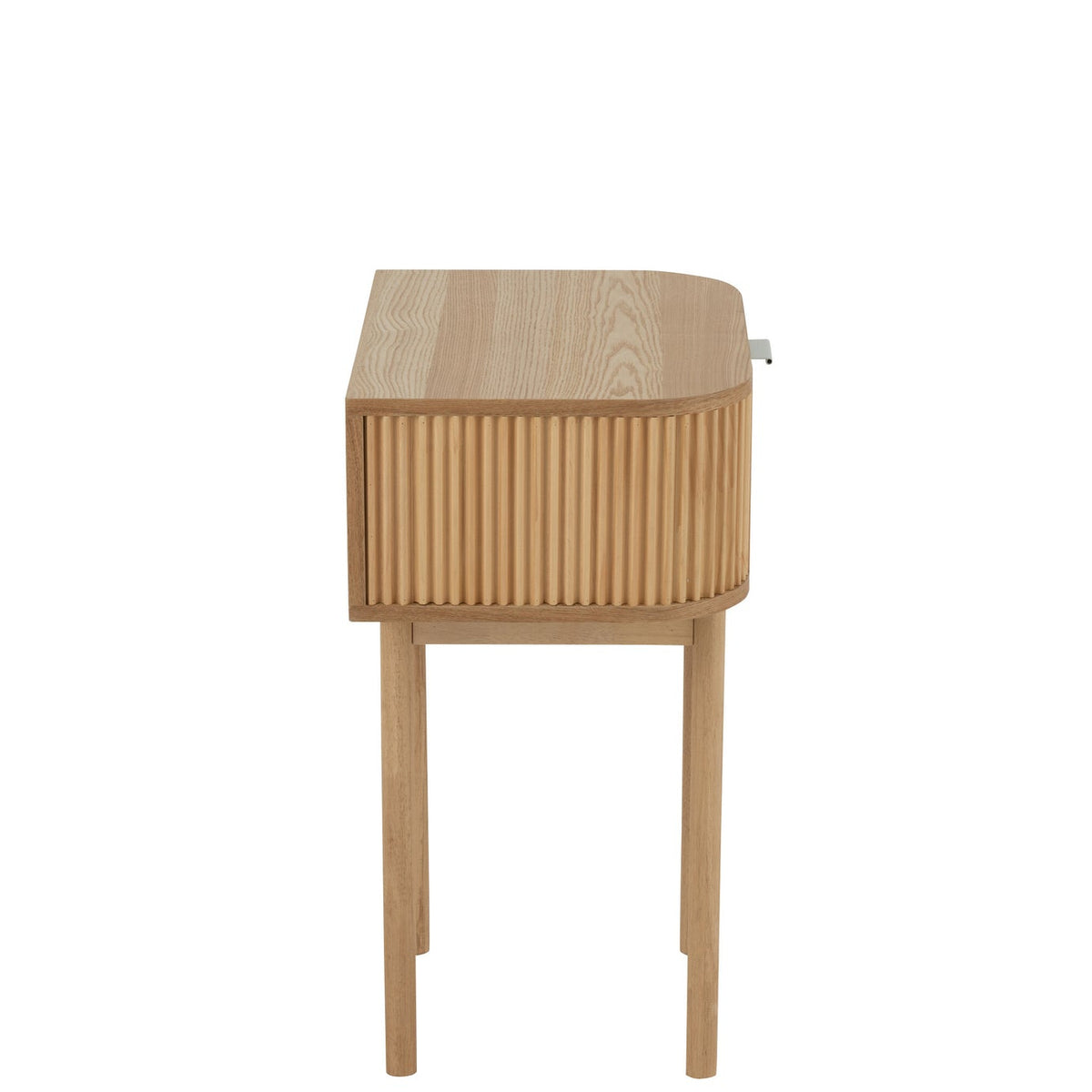Comodino Rotondo MDF/Legno di Abete Naturale J-Line