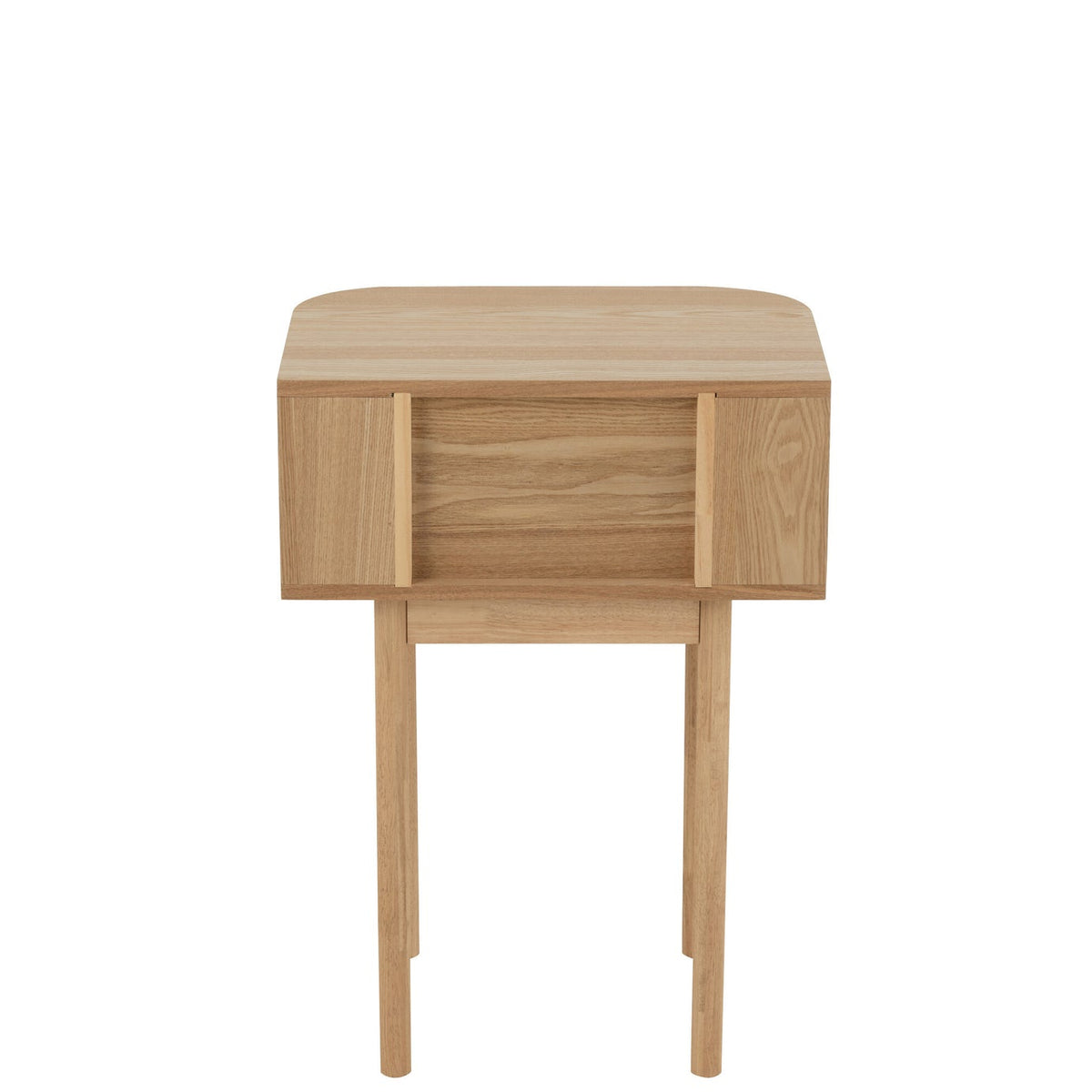 Comodino Rotondo MDF/Legno di Abete Naturale J-Line