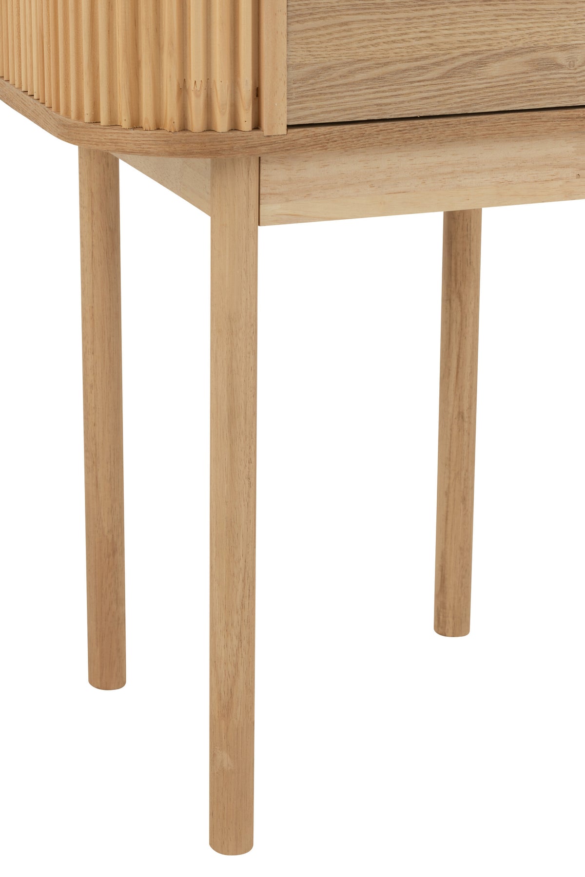 Comodino Rotondo MDF/Legno di Abete Naturale J-Line