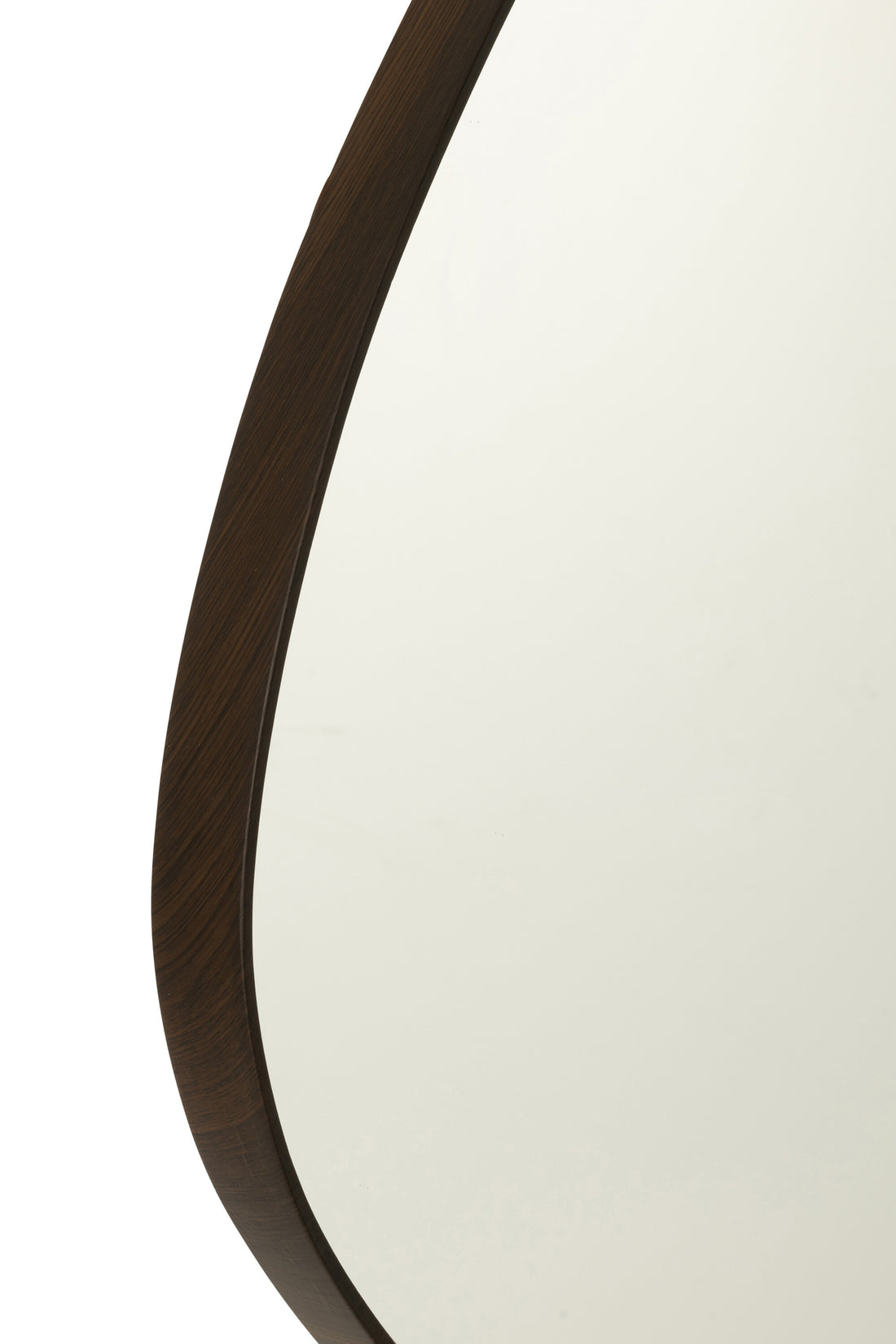 Specchio da parete Astratto Specchio/Mdf Marrone scuro Large