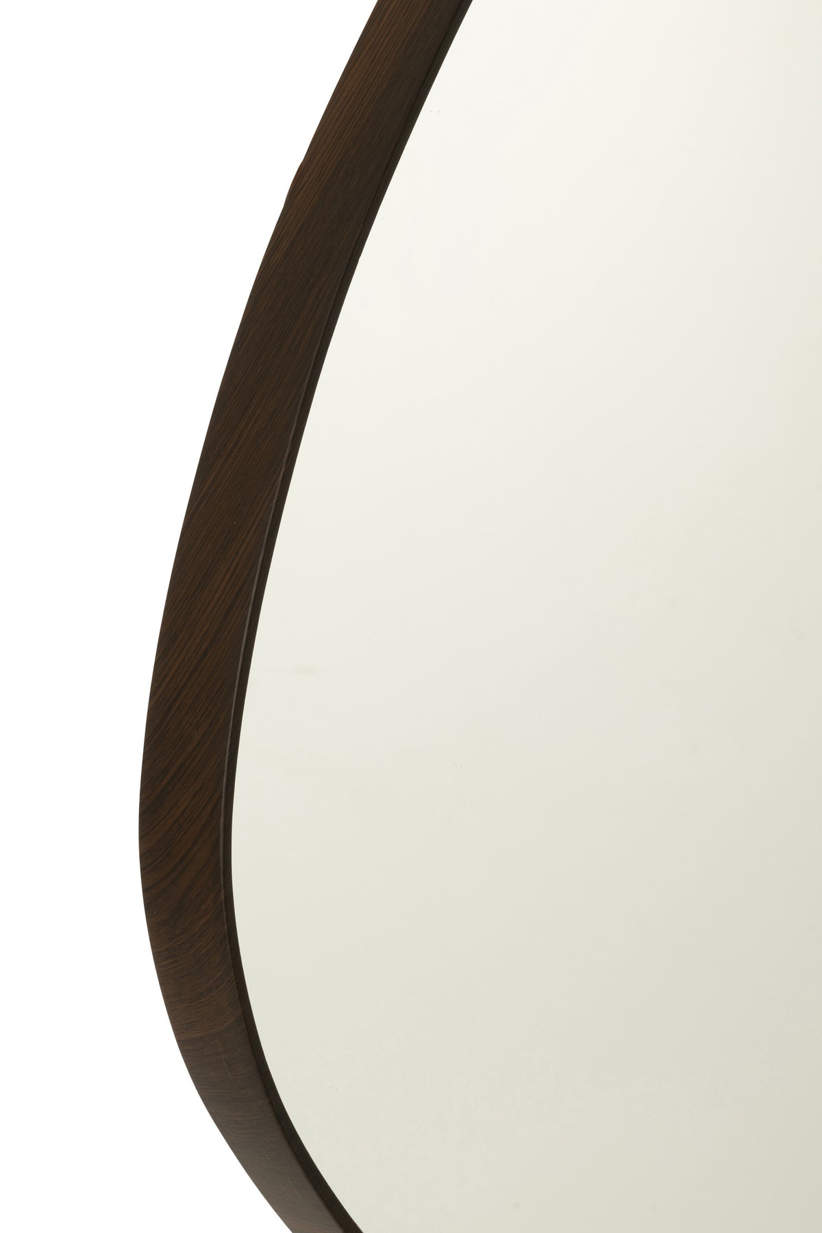 Specchio da parete Astratto Specchio/Mdf Marrone scuro Large