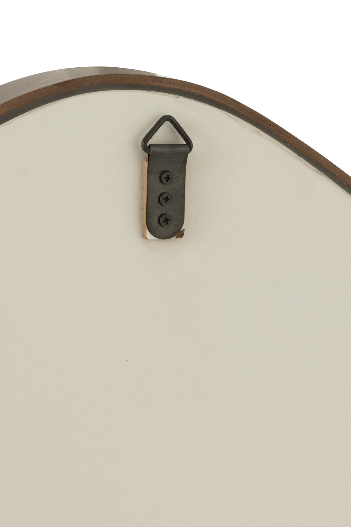 Specchio da parete Astratto Specchio/Mdf Marrone scuro Large