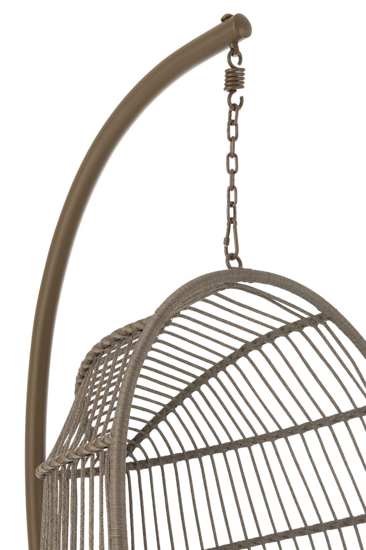 Sedia sospesa + Cuscino Egga Metallo/Corda Marrone J-Line
