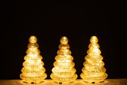 Lampada a sospensione Boom in vetro plissettato color oro, set da 3 - J-Line