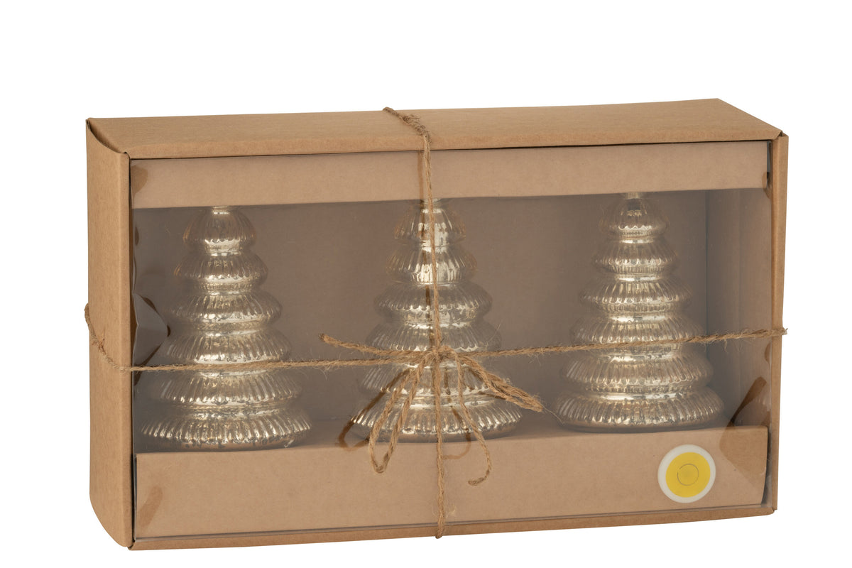 Lampada a sospensione Boom in vetro plissettato color oro, set da 3 - J-Line