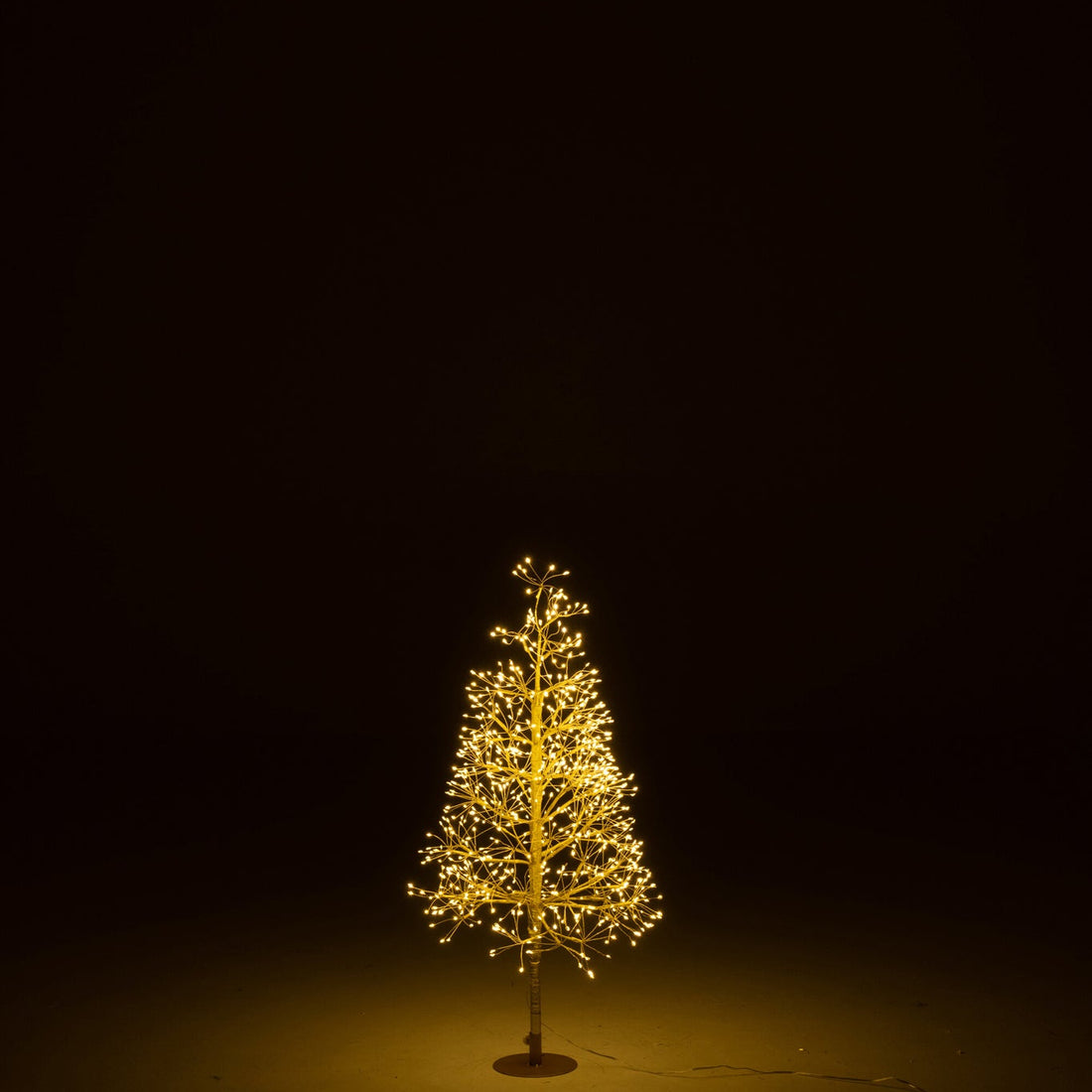 Albero di Natale in ferro color oro con luci LED bianco caldo, piccolo, H 80 cm, J-Line